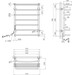 Электрический полотенцесушитель Kroner KRP Stern ST-EL70x50-7 (500x700, левый, сенсорный), Доступные размеры: 500 x 700, Подключение полотенцесушителя: левое, фото 6
