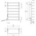 Электрический полотенцесушитель Kroner KRP Stil STL-EL80x50-7 (500x800, левый, сенсорный), Доступные размеры: 500 x 800, Подключение полотенцесушителя: левое, фото 6