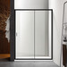 Душові двері Dusel FA517B Black Matt 451717 (100 см, прозоре скло, профіль чорний матовий), Доступні розміри: 100, Колір виробника: прозоре скло, обробка чорна матова, фото , изображение 4