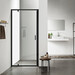 Душевые двери Dusel FА-518B Black Matt 451818 (80 см, стекло прозрачное, профиль черный матовый), Доступные размеры: 80, Цвет производителя: прозрачное стекло, отделка черная матовая, фото 2