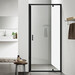 Душевые двери Dusel FА-518B Black Matt 451818 (80 см, стекло прозрачное, профиль черный матовый), Доступные размеры: 80, Цвет производителя: прозрачное стекло, отделка черная матовая, фото 4