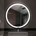 Зеркало для ванной комнаты Dusel DE-M2071D Black 620714 (80 см, черное, с LED-подсветкой, диммером, подогревом, часами и температурой), Цвет производителя: черный, фото 5