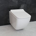 Безобідковий підвісний унітаз Dusel Cubis DWHT10201030R (810301, з сидінням), Колір виробника: білий глянець, фото , изображение 5