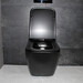 Безобідковий підвісний унітаз Dusel Cubis Black Matt DWHT10201030RВ (810302, чорний матовий, з сидінням), Колір виробника: чорний матовий, фото , изображение 2