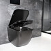 Безобідковий підвісний унітаз Dusel Cubis Black Matt DWHT10201030RВ (810302, чорний матовий, з сидінням), Колір виробника: чорний матовий, фото , изображение 4