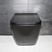 Безобідковий підвісний унітаз Dusel Cubis Black Matt DWHT10201030RВ (810302, чорний матовий, з сидінням), Колір виробника: чорний матовий, фото , изображение 7