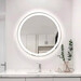 Зеркало для ванной комнаты Dusel DE-M2071D Black 620716 (80 см, серебро, с LED-подсветкой, диммером, подогревом, часами и температурой), Цвет производителя: серебро, фото 3