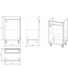 Тумба RJ Atlas с умывальником RJ Jenor RJFU005-13GR (RZJ510, 50 см, серая глянцевая, напольная), Доступные размеры: 50 x 75, Цвет производителя: серый глянец, фото 3