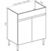 Тумба RJ Kink-XO с умывальником RJ Jenor RJFU036-4170WHSET(RJFU036-4170WH+RZJ710) (RZJ710, 70 см, белая глянцевая, напольная), Доступные размеры: 70 x 85, фото 2