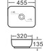 Умывальник Imprese I-Form White Glossy с06010603-46 (45x32 см, белый глянцевый, чаша), фото 2