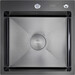 Кухонна мийка Dusel SS304 PVD Nano Black DS50560-2NB (60x50 см, чорна матова, 3.0/0.8 мм, з дозатором, сифоном та коландером), Доступні розміри: 60x50, Колір виробника: чорний матовий, Тип поверхні: PVD brash, фото , изображение 2