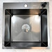 Кухонна мийка Dusel SS304 PVD Nano Black DS50550-1NB (50x50 см, чорна матова, 3.0/0.8 мм, з дозатором, сифоном та коландером), Доступні розміри: 50x50, Колір виробника: чорний матовий, Тип поверхні: PVD brash, фото , изображение 2