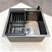 Кухонна мийка Dusel SS304 PVD Nano Black DS50560-2NB (60x50 см, чорна матова, 3.0/0.8 мм, з дозатором, сифоном та коландером), Доступні розміри: 60x50, Колір виробника: чорний матовий, Тип поверхні: PVD brash, фото , изображение 5