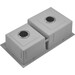 Мойка для кухни Dusel SS304 PVD Nano Black DS50878-2RNB (78x43 см, правая, черная матовая, 3.0/0.8 мм, с сифоном, дозатором и коландером), Доступные размеры: 78 x 43 R, Цвет производителя: черный матовый, Тип поверхности: PVD brash, фото 3