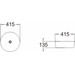 Умывальник Imprese I-Form White Glossy с06010603-41 (41 см, белый глянцевый, чаша), фото 2