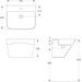 Умывальник Imprese Valtice White Glossy i1104 (55x45 см, белый глянцевый), фото 2