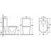 Безобідковий унітаз-компакт Domospa by Ravak Torrenta UNO Combi RimOff RKUJ100021 (воронкоподібний, із сидінням), фото , изображение 7