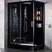 Душовий бокс Golston G-U692BB (GU692124 120x85 см, скло прозоре, профіль чорний матовий, з піддоном, лівий), фото 