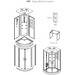 Душовий бокс Golston G-U695 (GU692126, 100x100 см, скло прозоре, профіль сатин, з піддоном), фото , изображение 9