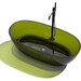 Стеклянная ванна VBI Vesuvio Green VBI-075004 (170x78 см, зеленая, отдельностоящая), Цвет производителя: зеленый, фото 2