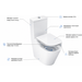 Безобідковий унітаз-компакт Domospa by Ravak Torrenta UNO Combi RimOff RKUJ100021 (воронкоподібний, із сидінням), фото , изображение 5