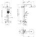 Душова система Kroner Element 211318-3801 (чорна матова, з виливом), Колір виробника: чорний матовий, фото , изображение 18