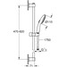 Душовий гарнітур Grohe QuickFix Vitalio Start 110 Chrome 26951001 (хром, 62 см, дворежимна лійка), фото , изображение 9