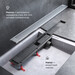 Душовий трап Am.Pm Primeflow Cut Gradient W02SC-P11-050-01SB (50 см, нержавіюча сталь), Колір виробника: нержавіюча сталь, Доступні розміри: 50, фото , изображение 4