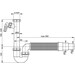 Сифон для мойки со штуцером dn50/40 Alcaplast A83-DN50/40, фото 2