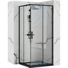 Душова кабіна Rea Punto 80x80 Black REA-K4800 (80x80 см, скло прозоре, профіль чорний), Доступні розміри: 80 x 80, Колір виробника: чорний матовий, фото 