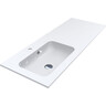 Умивальник-стільниця Miraggio Della 1200 L Miramarble 0000911 (120x45.1 см, з крилом), Доступні розміри: 120 x 45 L, Колір виробника: білий глянець, Технологія виробництва: Miramarble, фото 