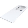 Умивальник-стільниця Miraggio Della 1200 R Miramarble 0000912 (120x45.1 см, з крилом), Доступні розміри: 120 x 45 R, Колір виробника: білий глянець, Технологія виробництва: Miramarble, фото 