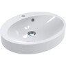 Miraggio Devon 0000648 Умывальник накладной овальный 55x44 см, белый глянец, Технология производства: Miramarble, Цвет производителя: белый глянец, фото 
