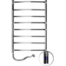 Електрична рушникосушарка Navin Омега Sensor 10-015133-5380 (530x800, ліва, сенсорна, з таймером), Доступні розміри: 530 x 800, Колір виробника: хром, Підключення рушникосушарки: ліве, фото 