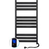 Электрический полотенцесушитель Navin Ellipse Sensor 12-245053-5010 (500x1000, черный муар, правый, сенсорный, с таймером), Доступные размеры: 500 x 1000, Цвет производителя: черный муар, Подключение полотенцесушителя: правое, фото 