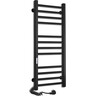 Электрический полотенцесушитель Laris Зебра Альфа ЧКЧ12 R3 73207652 (350x900, черный матовый, левый, с таймером), Доступные размеры: 350 x 900, Цвет производителя: черный матовый, Подключение полотенцесушителя: левое, фото 
