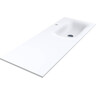 Раковина-стільниця Miraggio Jessel 1200 R Miramarble Matt 0002280 (120x45 см, біла матова, з крилом), Доступні розміри: 120 x 45 R, Колір виробника: білий матовий, Технологія виробництва: Miramarble Matt, фото 