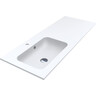 Раковина-стільниця Miraggio Della 1200 L Miramarble Matt 0000913 (120x45 см, біла матова, з крилом), Доступні розміри: 120 x 45 L, Колір виробника: білий матовий, Технологія виробництва: Miramarble Matt, фото 