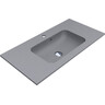 Раковина Miraggio Della 900 Mirastone gray 0000987 (90x45 см, сіра матова, з крилом), Доступні розміри: 90 x 45, Колір виробника: сірий, Технологія виробництва: Mirastone, фото 
