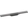 Верхняя часть слива для душевого канала Hansgrohe RainDrain Flex Brushed Black Chrome 56050340 (700 мм, брашированный черный хром), Цвет производителя: брашированный черный хром, Доступные размеры: 70, фото 