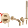 Смеситель скрытого монтажа для ванны Rea Lungo Brushed Gold REA-B7503 (брашированное золото, внутренняя часть в комплекте), Цвет производителя: брашированное золото (матовое), фото 