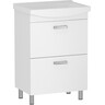 Тумба RJ Fortuna-B с умывальником Cersanit Cersania RJFU015-0160WHSET (RJFU015-0160WH+K11-0167, 60 см, белая глянцевая, напольная), Доступные размеры: 60, Цвет производителя: белый глянец, фото 