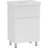Тумба RJ Flora-XO с умывальником Cersanit Moduo RJFU073-0150WHSET (RJFU073-0150WH + K116-009, 50 см, белая глянцевая, напольная), Доступные размеры: 50, Цвет производителя: белый глянец, фото 