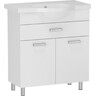 Тумба RJ Iris-L с умывальником RJ Lotus RJFU047-0165WHSET (RJFU047-0165WH + RZJ201, 65 см, белая глянцевая, напольная), Доступные размеры: 65, Цвет производителя: белый глянец, фото 
