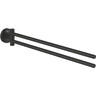 Рушникотримач Grohe QuickFix Start Black 411832430 (чорний матовий, подвійний, поворотний), Колір виробника: чорний матовий, фото 