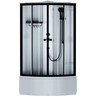 Душевой бокс Am.Pm X-Joy Round Deep W94C-401A-090BT (90x90 см, стекло прозрачное, профиль черный матовый, с поддоном), Доступные размеры: 90 x 90, Цвет производителя: черный матовый, фото 