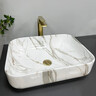 Раковина VBI Palermo Aiax Glossy VBI-012302 (50x39 см, мармур, чаша), Доступні розміри: 50 x 39, Колір виробника: мармур глянсовий, фото 