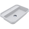Умивальник Miraggio Ocean 600 Miramarble Matt 8813902 (60x40 см, білий матовий), Доступні розміри: 60 x 40, Колір виробника: білий матовий, Технологія виробництва: Miramarble Matt, фото 