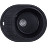 Кухонная мойка Kroner KRP Komposit SCH 6250 (KompositSCH-6250, черная, 61x49 см, с сифоном), Доступные размеры: 61 x 49, Цвет производителя: черный, фото 
