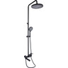 Душова система Qtap Jay Black Matt QTJAY111BLM45549 (чорна матова, з виливом), Колір виробника: чорний матовий, фото 